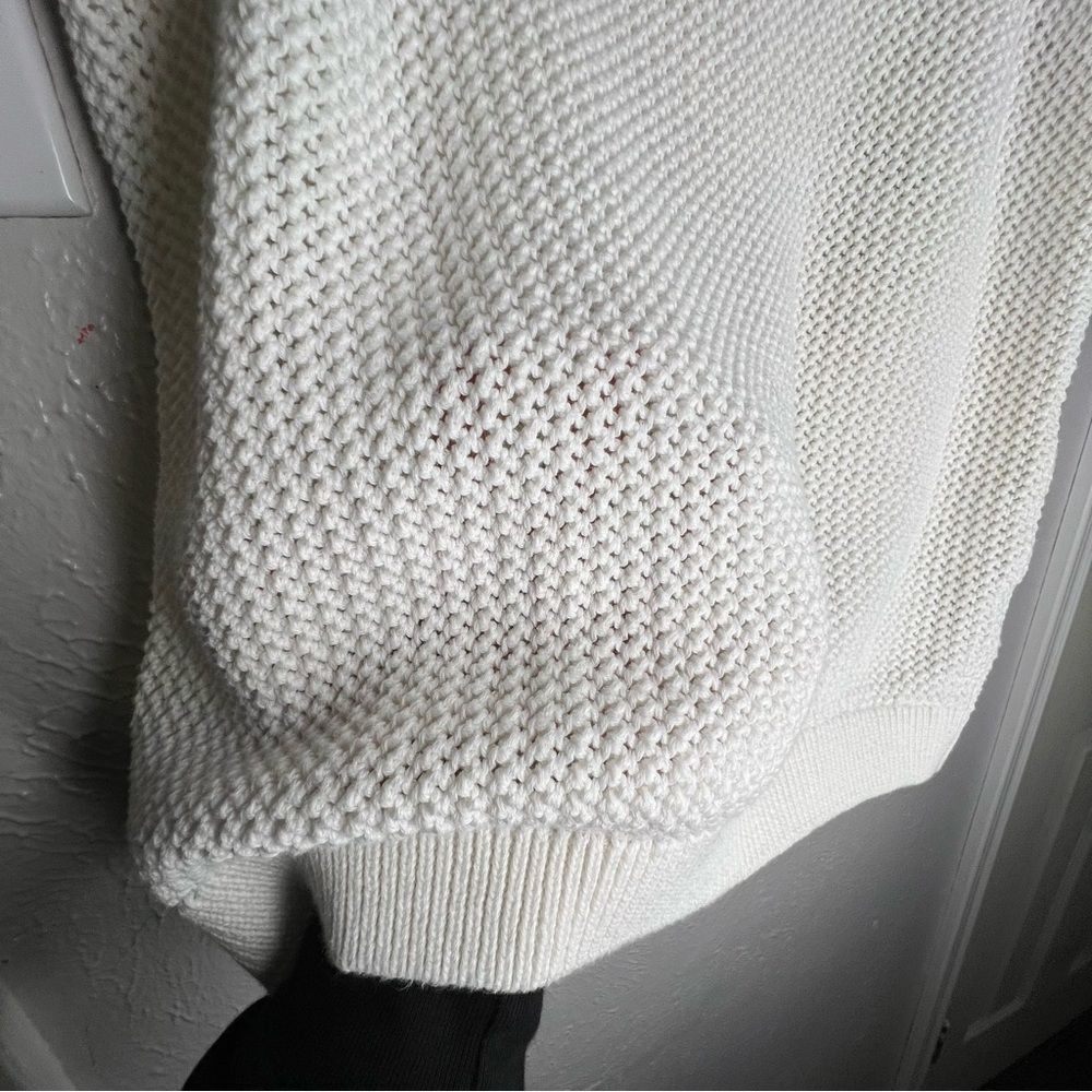 River Island White Cable Knit Women’s Tank Casual Coastal Clean Girl Top Sz M - Picture 8 of 11